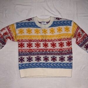 Old Navy Rainbow Snowflake Fair Isle Sweater Women’s S